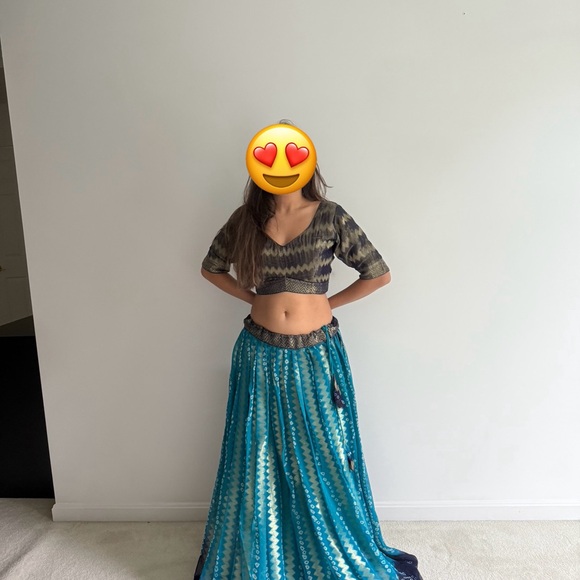 Chaniya choli saree lehenga set - Picture 1 of 4